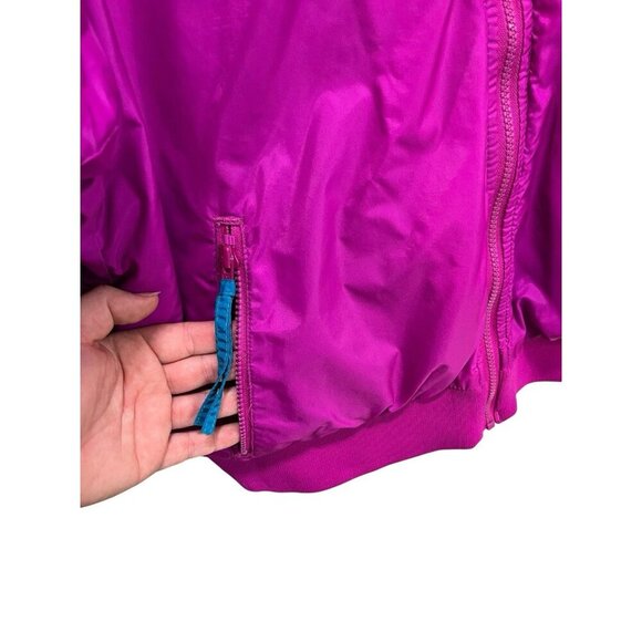 Vintage 90s Columbia Softshell Reversible Puffer Jacket Magenta Teal Women's XL - Picture 5 of 9